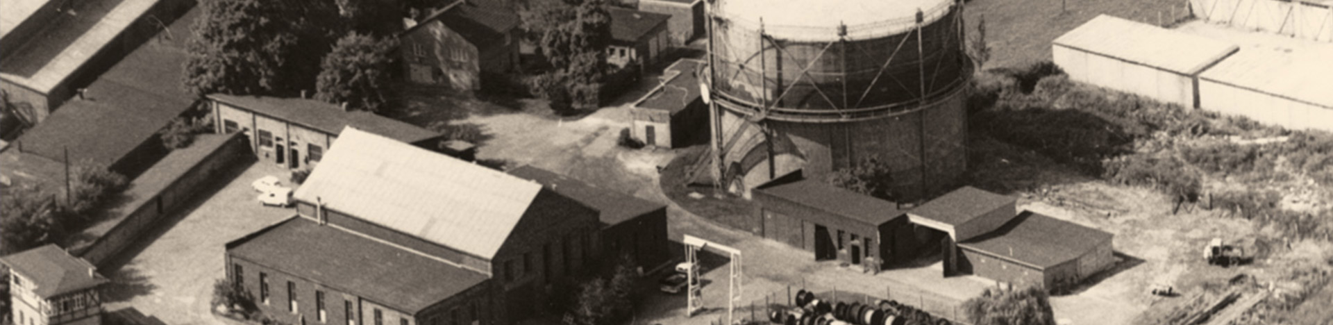 Altes Foto Luftaufnahme Firmengelände Stadtwerke Unna